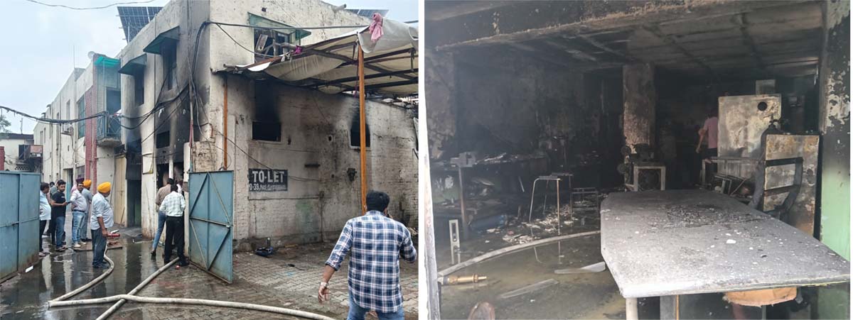 9-month-old girl dies in fire at factory located in industrial area.